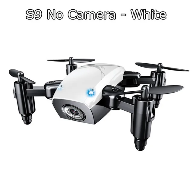 S9 No Camera White S9W мини-Дрон с камерой S9 без камеры RC Квадрокоптер складной высота удержания Дрон WiFi FPV карманная игрушка - Цвет: S9 No Camera White