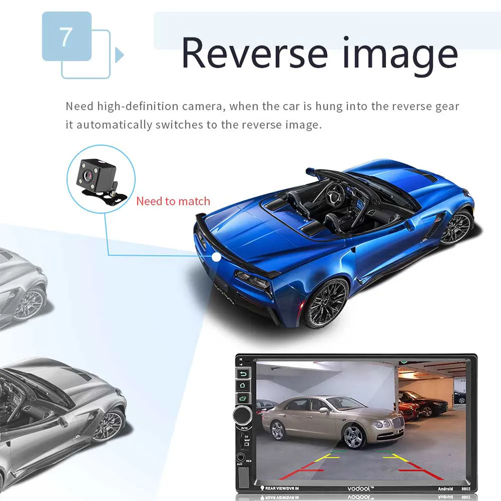 8802 обновленная версия RDS 7 &quotсветодиодный сенсорный экран Android автомобильный