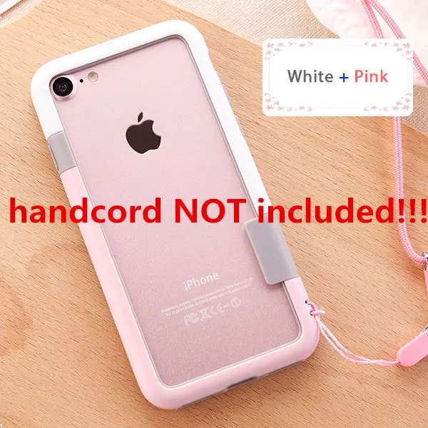 white pink HOTR для iphone 8 бампер чехол для iphone 5 5S SE 6 7 8 9 plus X Xs Max XR мягкий чехол с рамкой из термополиуретана Тонкий чехол Fundas без шнура - Цвет: white pink