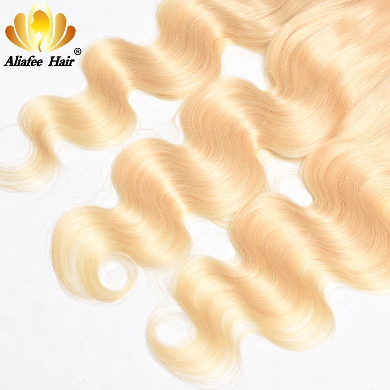 Aliafee 360 синтетический Frontal шнурка волос синтетическое закрытие 613 блондинка