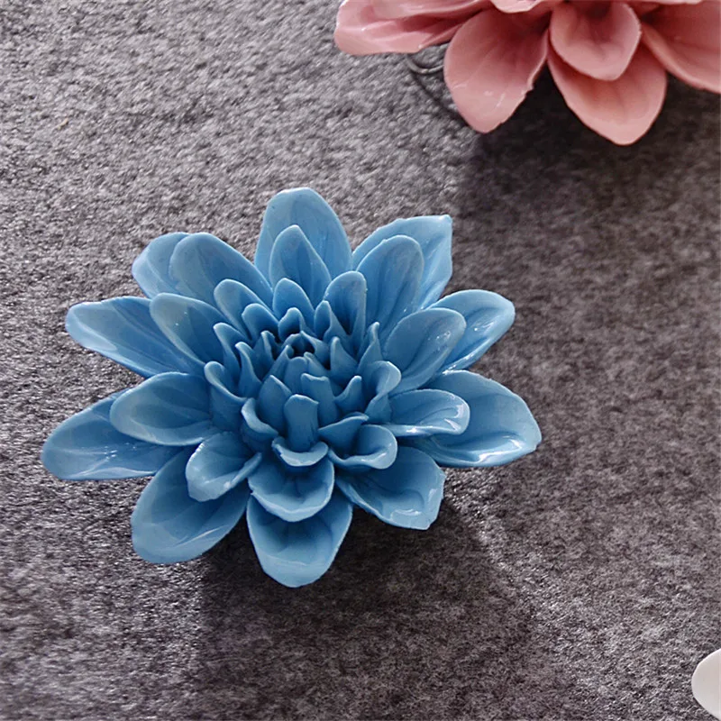 Peony medicine carnation wall decoration ceramic flower ornament decorative plate creative home decor 3D hanging pendant | Дом и сад