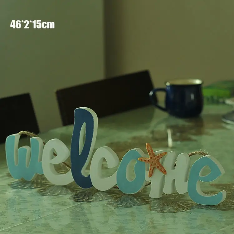 Деревянная дверная плитка в средиземноморском стиле табличка знак аксессуары