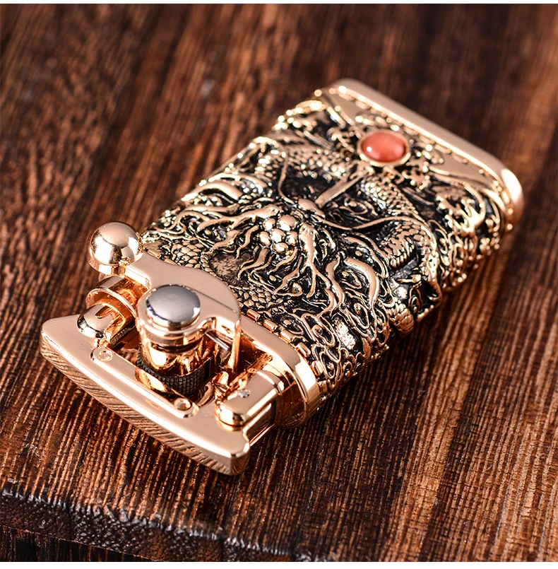 Керосиновая Зажигалка рокер броня дракон играть жемчуг Мужская Подарочная