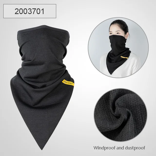 Осенне-зимняя маска для лица, теплая ветрозащитная Пылезащитная маска для горного велосипеда, горного велосипеда, маска для лица для мужчин и женщин, лыжная маска для бега - Цвет: 2003701Black