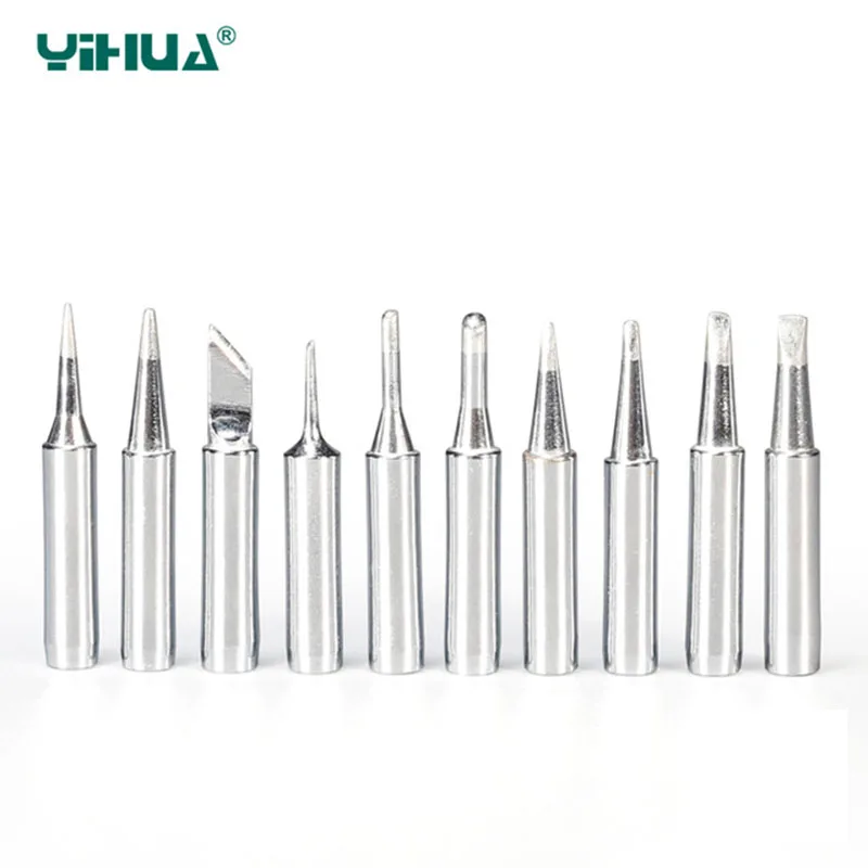 

YIHUA High quality iron tips10pcs 900M-T iron head Apply to all kinds of YIHUA soldering station for Hakko 936 Durable iron head