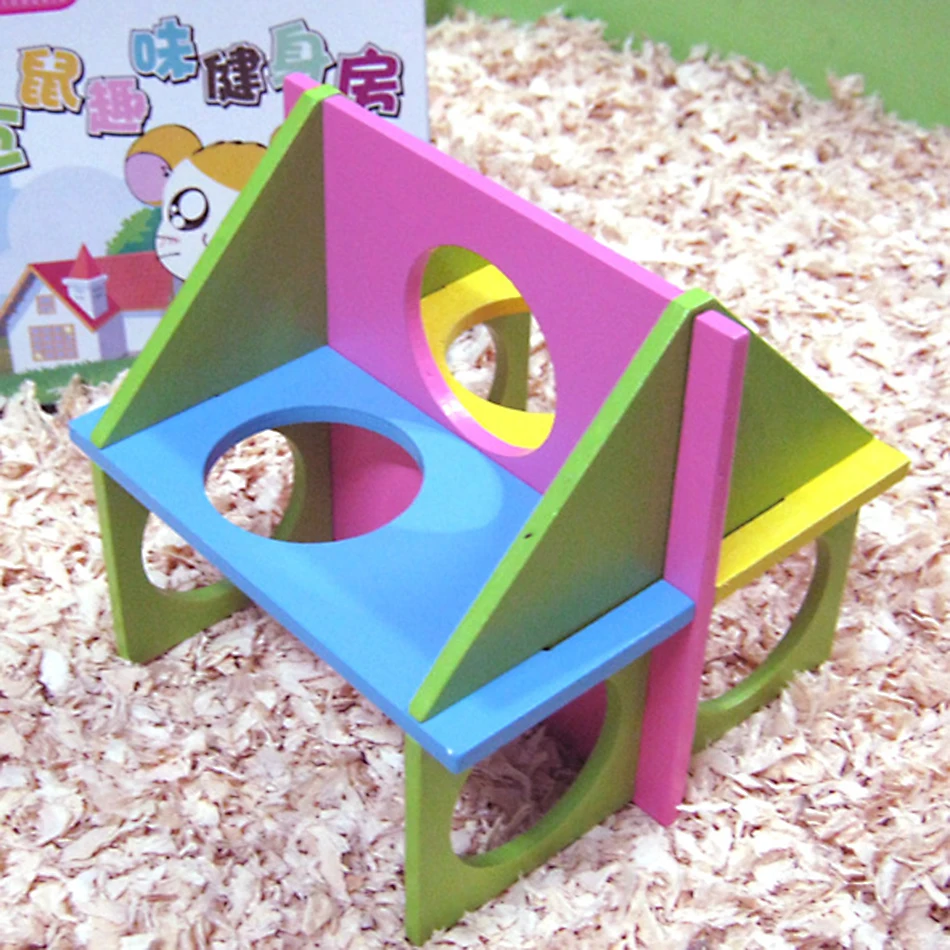 Забавный Деревянный хомяк тренажерный зал крыса мышь упражнения игровая