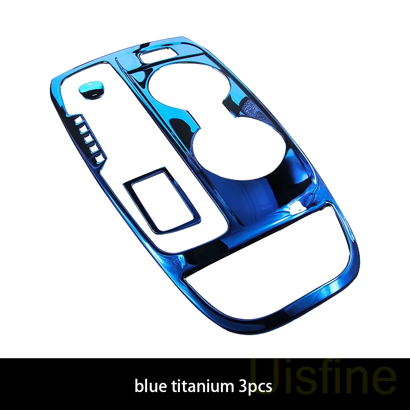 blue 3pcs Внутренние специальные декоративные наклейки из нержавеющей стали с центральным управлением для Chevrolet Equinox - Цвет: blue 3pcs