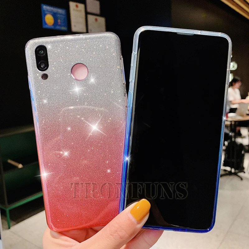 Мягкий силиконовый чехол с блестками для Xiaomi Mi 9 9T 8 SE A2 Lite A1 MIX 2 2S Redmi K20 6 6A 5 Plus S2 Note 7