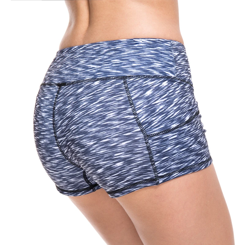 Летние модные женские шорты для фитнеса с высокой талией спортивные женщин