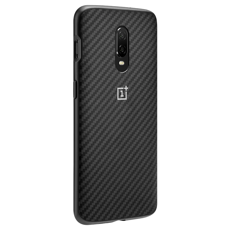 Чехол-бампер для OnePlus 6T Karbon Оригинальный чехол Oneplus TPU кевларовый защитный черный