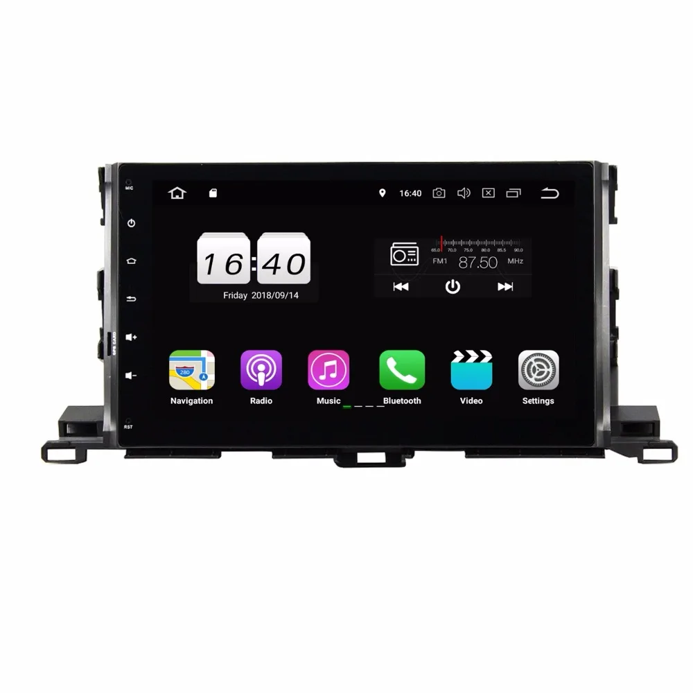 10 1 &quotIPS Android 8 2 Гб ОЗУ 16 4 ядра для Toyota Highlander 2015 2016 2017 автомобильный dvd плеер Wifi