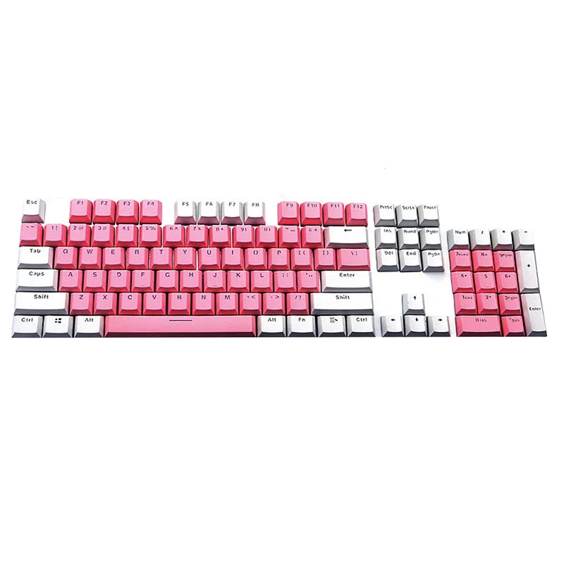Полупрозрачная клавиатура Double Shot PBT 104 колпачки для клавиш с подсветкой