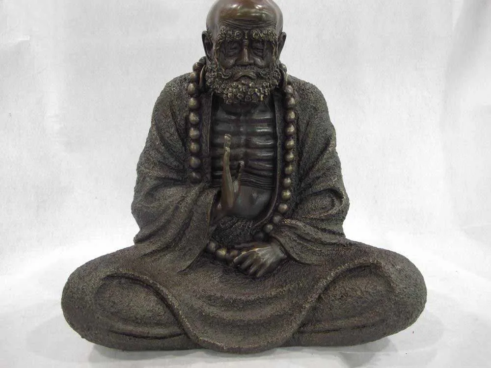 Подробнее о тибетский буддизм бронзовый медный Dharma Damour Bodhidharma монах Arhat статуя