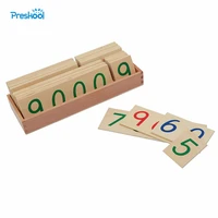 montessori math baby kids toy large wooden number cards with box 1 9000 preschool early childhood education brinquedos juguetes