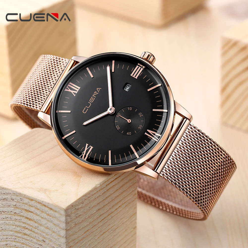 CUENA Relogio Masculino Men Watch Fashion Quartz Clock Watches Business Waterproof Sport Top Brand Male Wrist | Наручные часы
