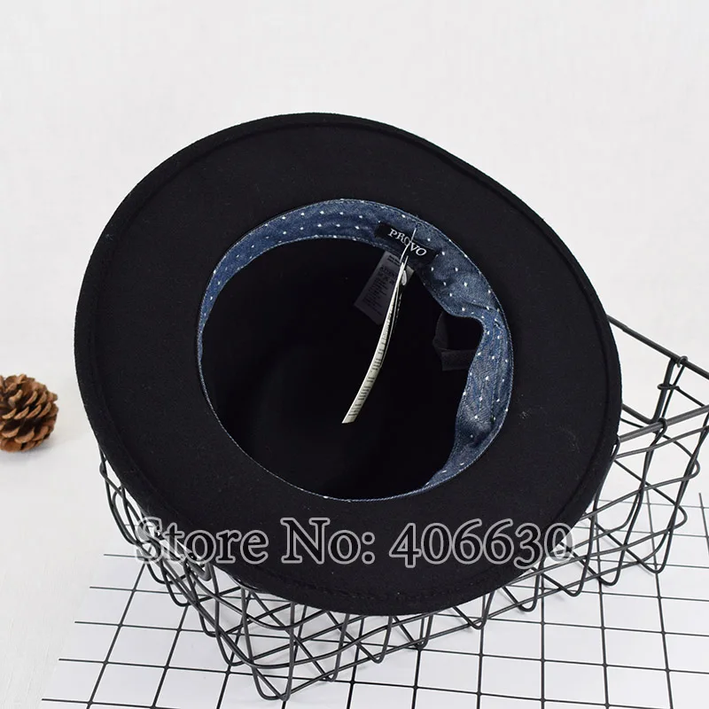 Зимние шапки с широкими полями черные фетровые Chapeu Masculino мужские Trilby Панама