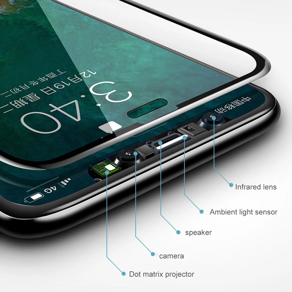 Для iPhone Защита экрана стекло 7 6 6s 8 Plus XS Max XR изогнутое закаленное экран для X полное