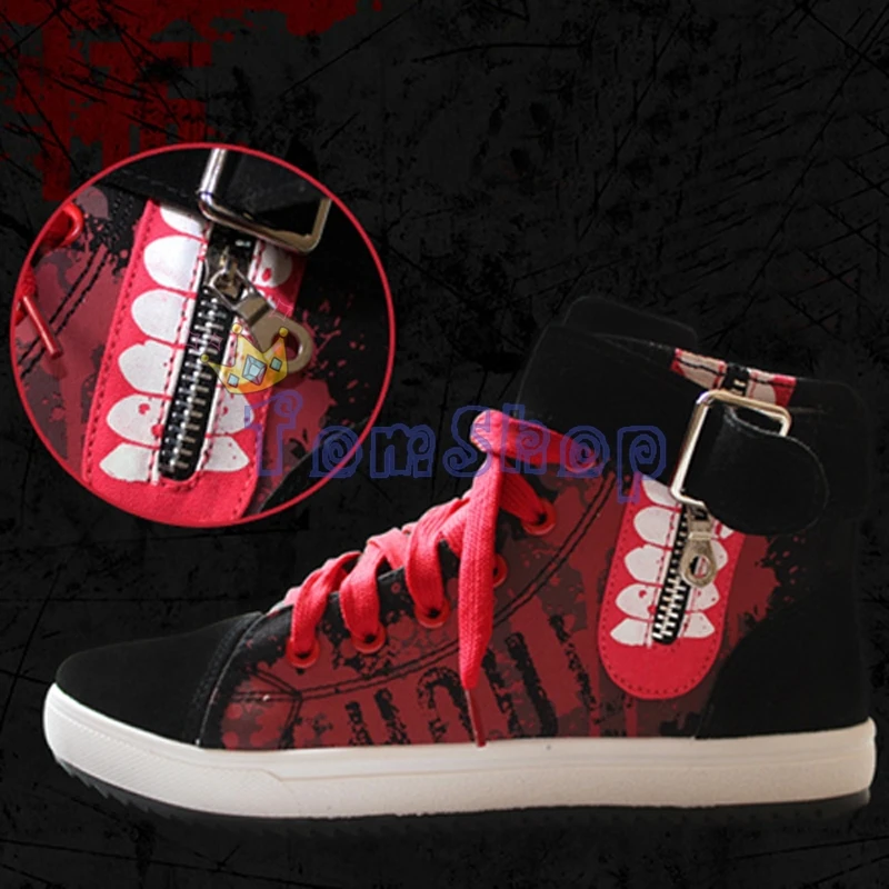 Anime Tokyo Ghoul Kaneki Ken Fashion Canvas Sneakers Men's Casual High Top Cosplay Shoes Free Shipping | Тематическая одежда и