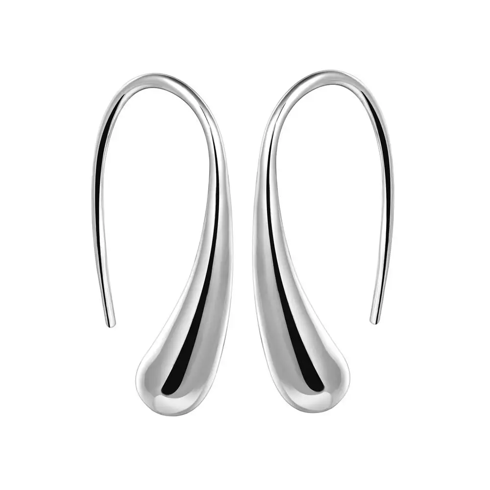 1 пара новые модные серьги в виде капли покрытые серебром подарок для женщин и