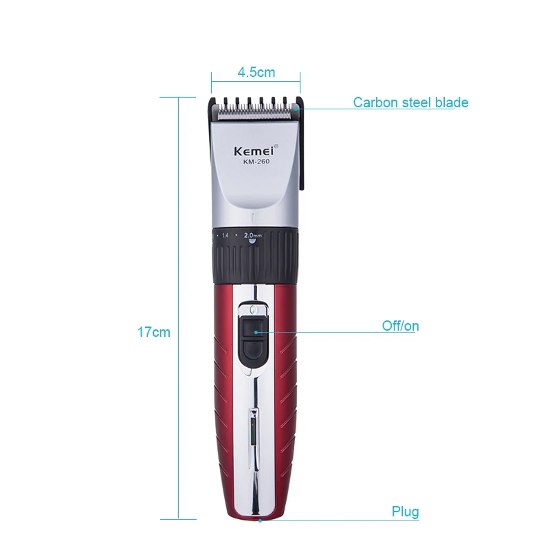 Электрическая машинка для стрижки волос Kemei перезаряжаемый триммер бритва