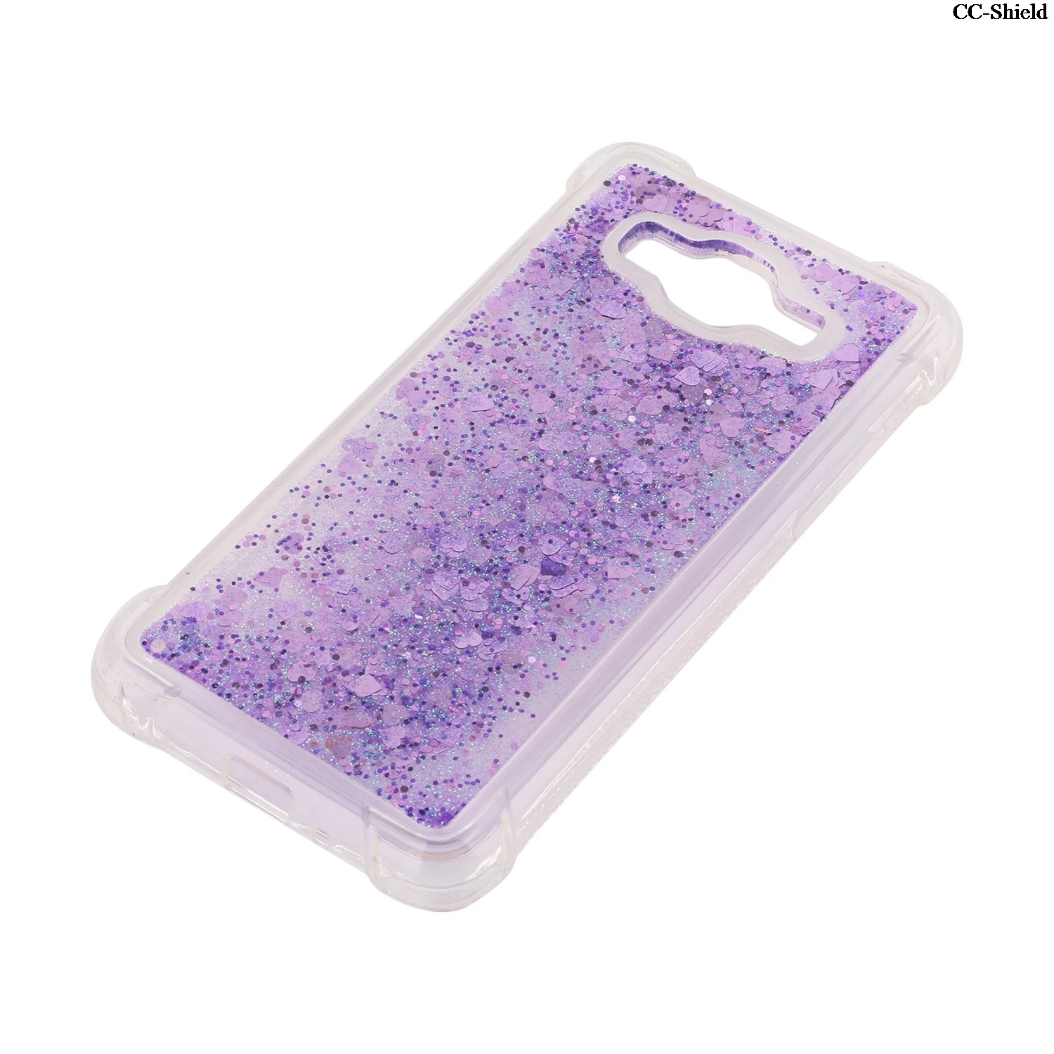 TPU Case for Samsung Galaxy Grand Prime G531 G531H SM-G531H G531F SM-G531F VE Dynamic Flow Liquid Flash Crystal Clear Back Cover |