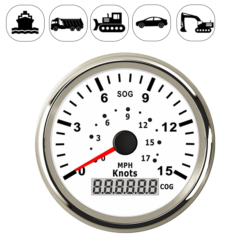 Спидометр для лодки и GPS навигатора 85 мм 15 узлов 0 17 миль/ч автомобиля яхты судна 3