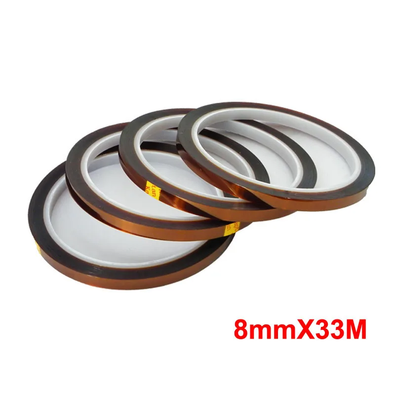 

10pcs 8mm x 33m Thermal Heat Resistant Tape For Sublimation Transfer Machine Without Any Trace On High Quilty