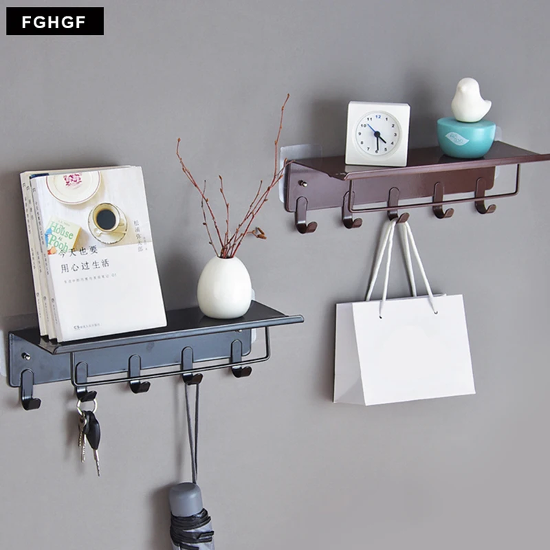 Железные кухонные инструменты сумка для ключей держатель полотенец с полкой