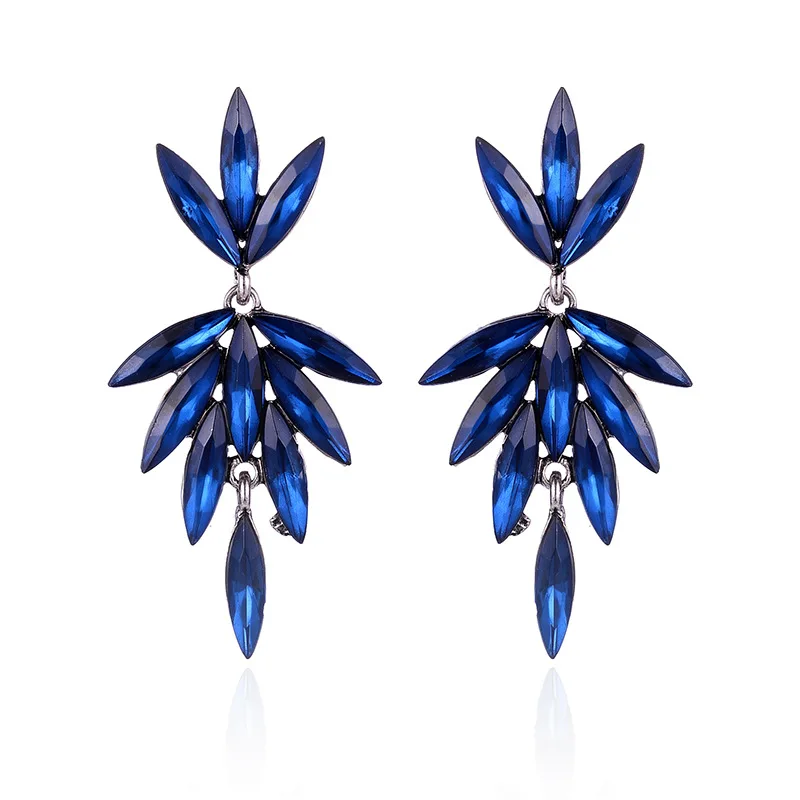 Женские серьги-подвески со стразами LUBOV модные свисающие серьги с разноцветными