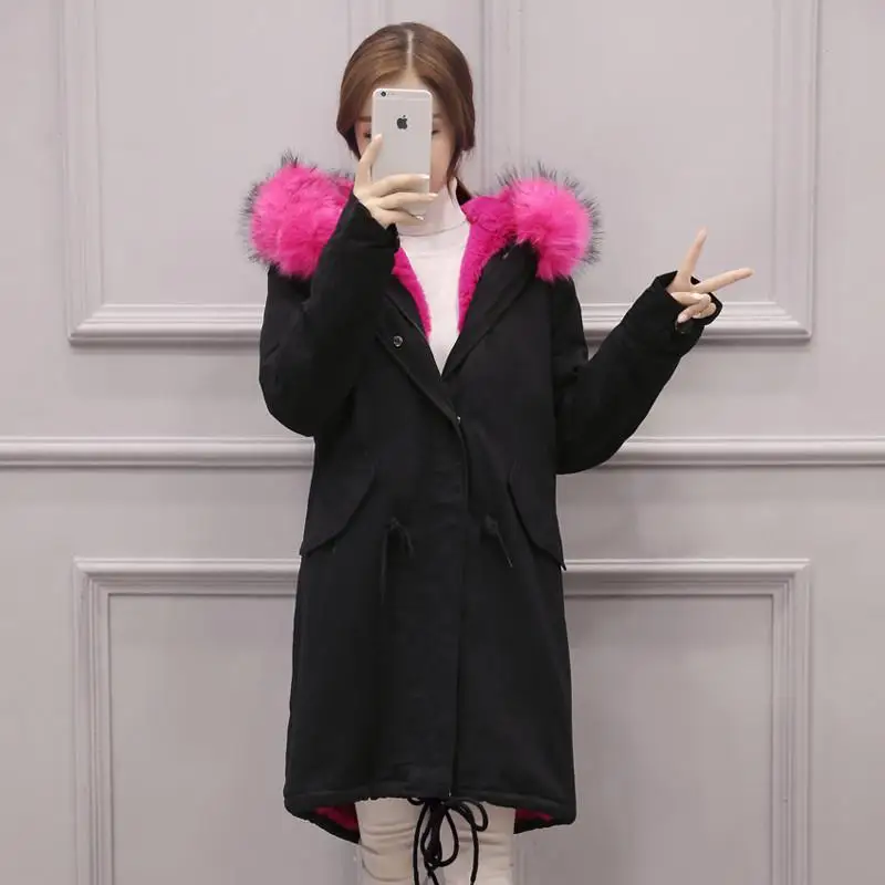 2016 Корейской Зимой Овечьей Шерсти Куртка С Капюшоном Пальто - Цена: 8 430,06 руб.