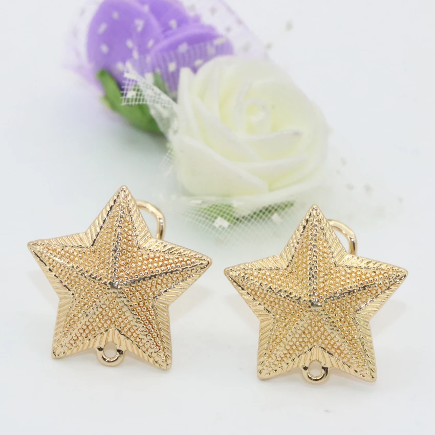 Новое поступление 22 мм серьги-гвоздики со звездой высокое качество матовый