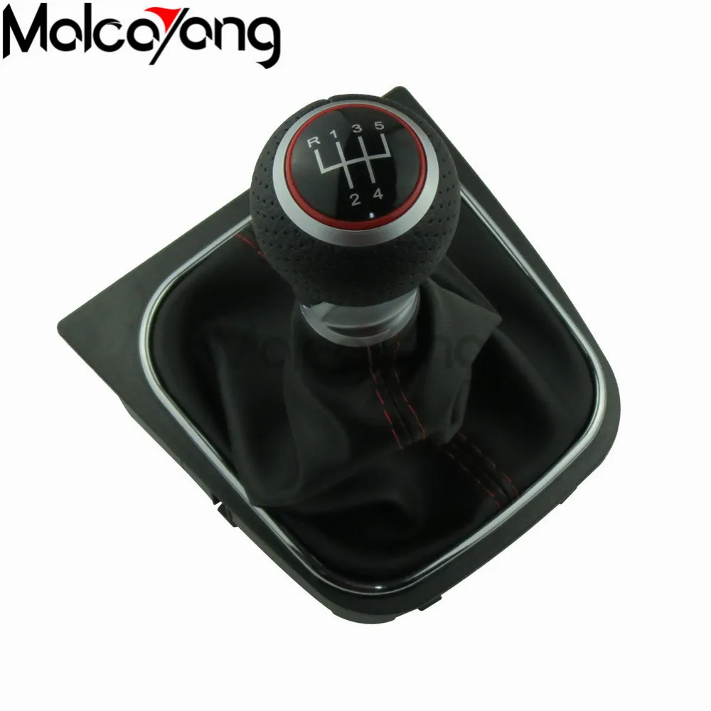 Red 5 Speed Абсолютно новая 5 6 скоростей для V-W Volkswagen Golf5/6 MK5/6 Scirocco(2009) Octavia ручная рукоятка для рычага переключения передач Ручка - Название цвета: Red 5 Speed