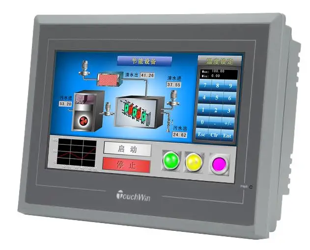 7 дюймов 800x480 Регулируемая яркость HMI XINJE TE765 MT Новый с USB программной загрузкой