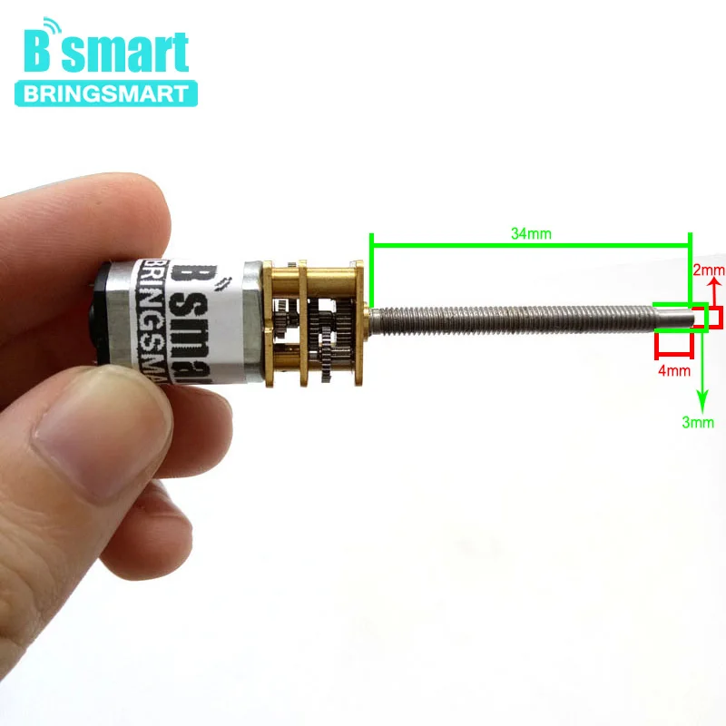 3V 6V 12V Micro Geared Motor DC 15-1000RPM Adjustable Speed Reversible With M3 Thread 34mm Shaft For DIY Robot Printers | Обустройство