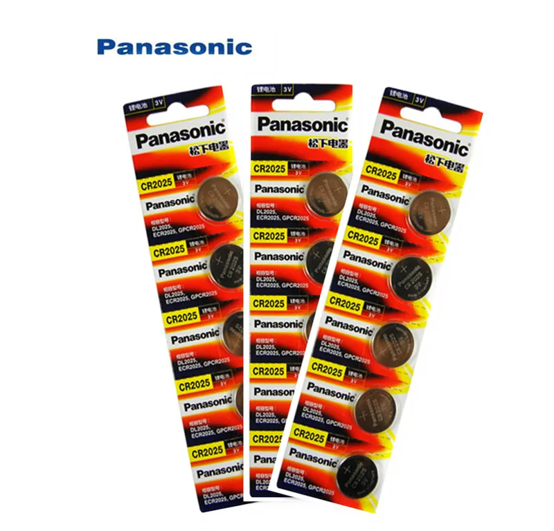 Оригинальные батарейки Panasonic cr2025 15 шт. батарейка cr 2025 3 в литиевая монетная