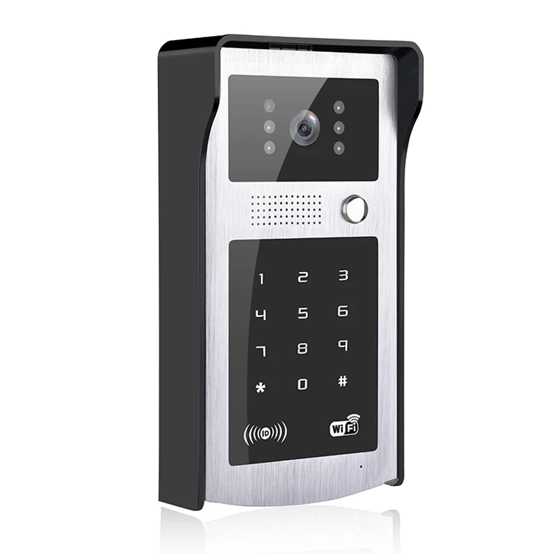 Android ISO App WIFI Video Door Phone RFID &amp Code Keypad Doorbell Electric Lock System Apply to Families/floors/villas/apartment |