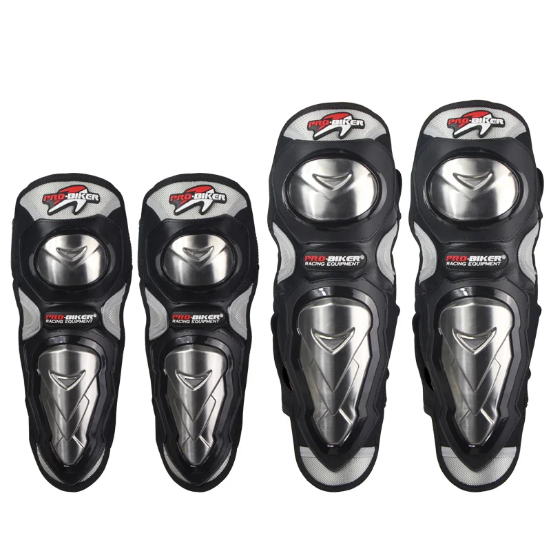 

PRO BIKER Motorcycle Stainless Steel Kneepads Protection Knee Elbow pads Racing Equipment Riding Protective Gear HX-P19