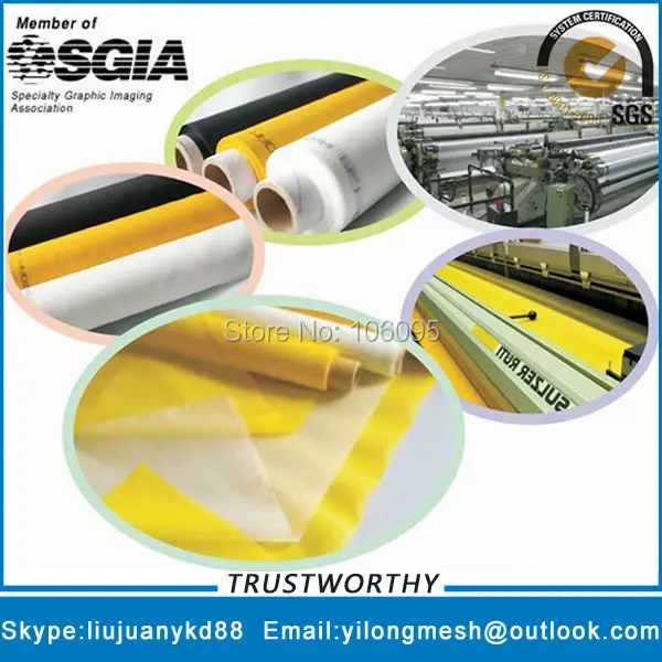 

230mesh/90T 48um Yellow 165cm 25meters Free Shipping Polyester Printing Material Silk Screen Mesh Polyester