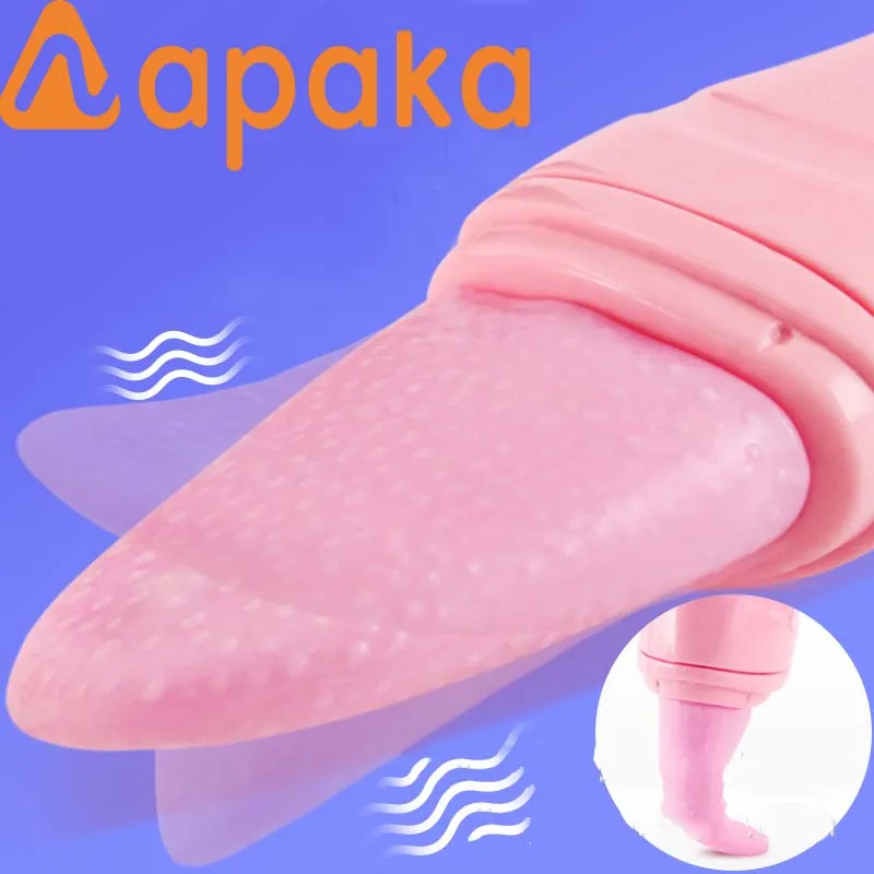 Взрослые секс игрушки для женщин Карманный киска Язык лижет Вибраторы G Spot