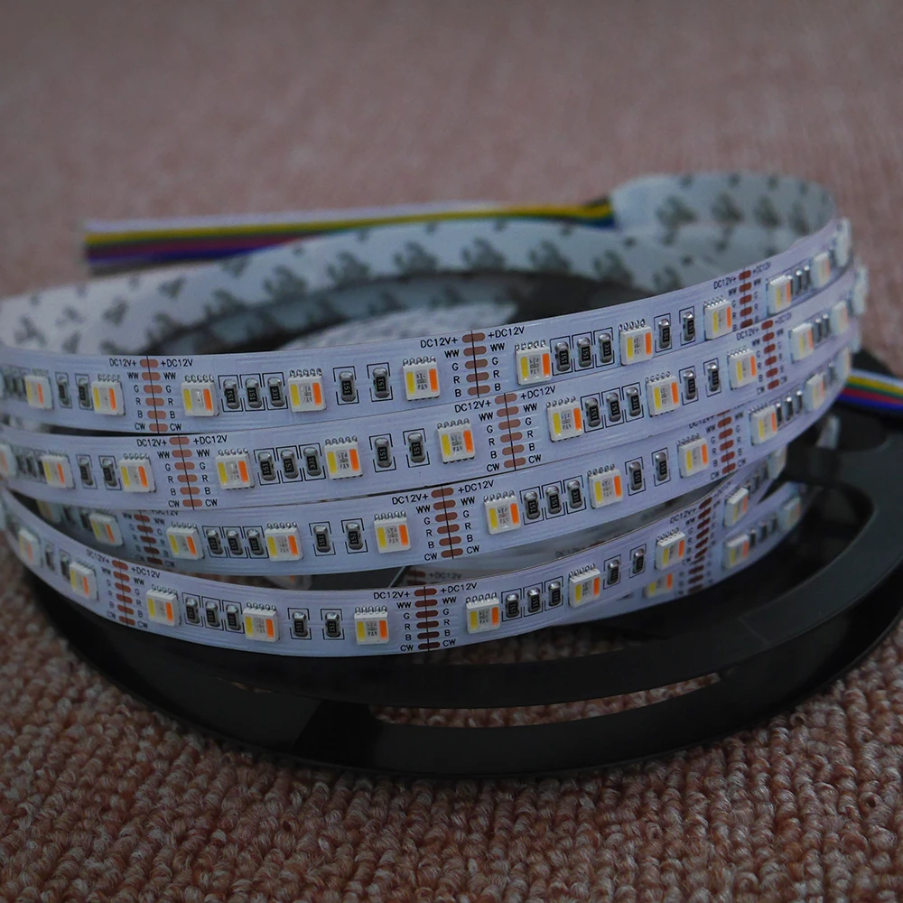5 м/лот RGBWW цветов в 1 светодиодный чип-лента SMD 5050 гибкий светильник RGB + холодный