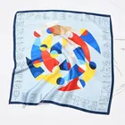 60*60 см H Letter роскошный брендовый женский саржевый шелковый шарф, повязка на голову с рисунком лошади, шарфы с принтом, Новый Модный маленький галстук с квадратным вырезом