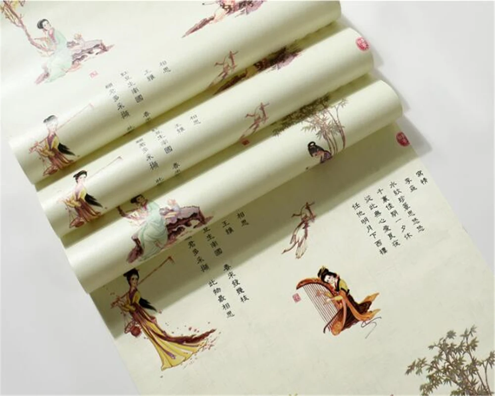 

beibehang wallpaper Papel de parede Chinese beauty show photo wallpaper wallpaper restaurant club wallpaper for walls in rolls