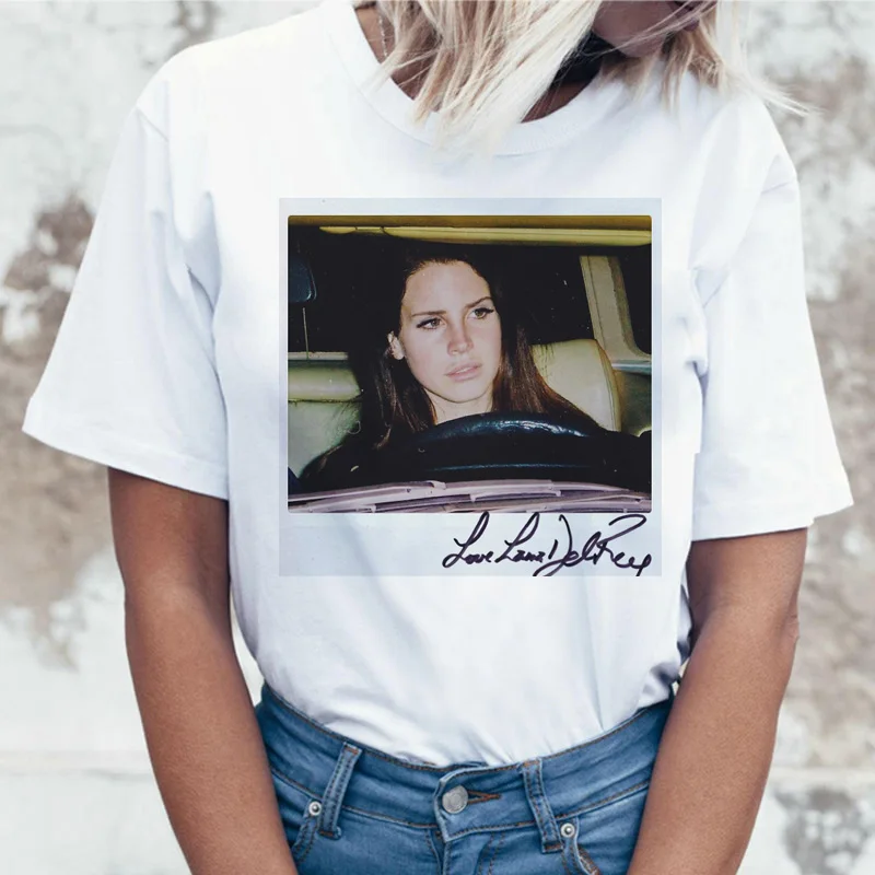 Футболка lana del rey, Корейская женская футболка с забавным мультяшным принтом, Harajuku, одежда Ullzang, топ, футболка, одежда, футболка - Цвет: 2772
