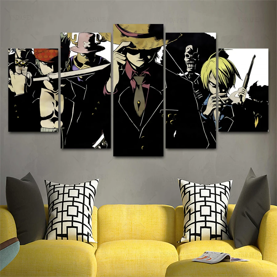 Дропшиппинг HD 5 Панель Холст Искусство цельная анимационная живопись пантера