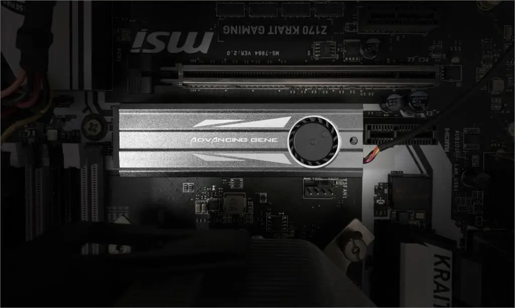 Охлаждающий вентилятор SSD E & M 8000 Prm PWM 2280 M.2 NGFF NVME воздушный радиатор рассеиватель