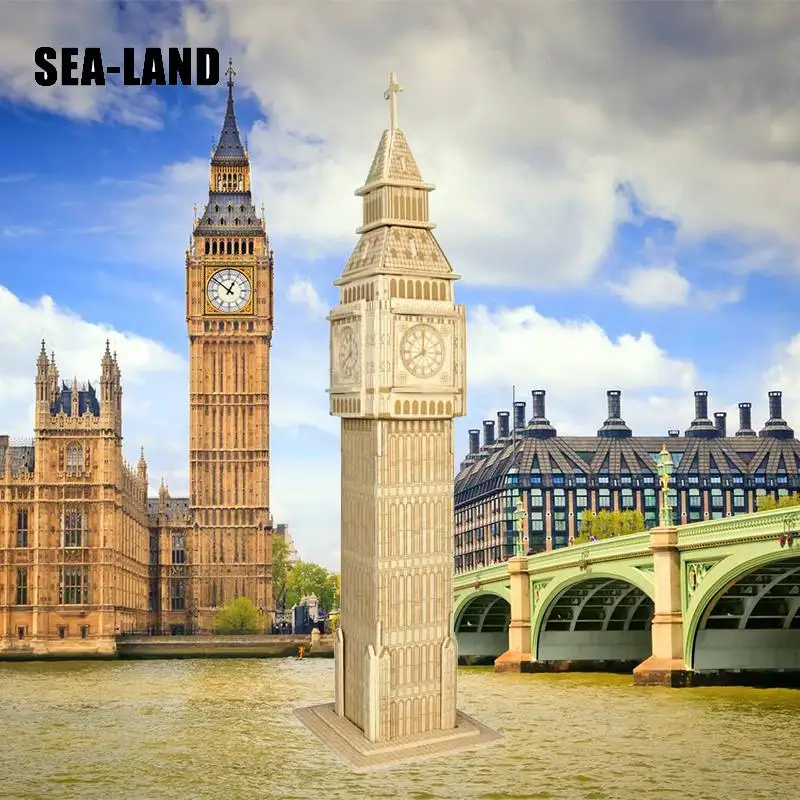 3D деревянные головоломки для самостоятельной сборки игра семьи Биг Бен