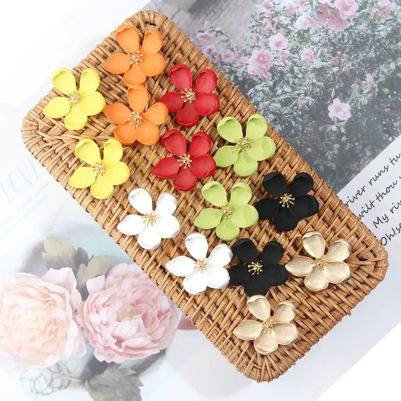 Женские серьги-гвоздики в виде цветка JJFOUCS милые элегантные модные свадебные