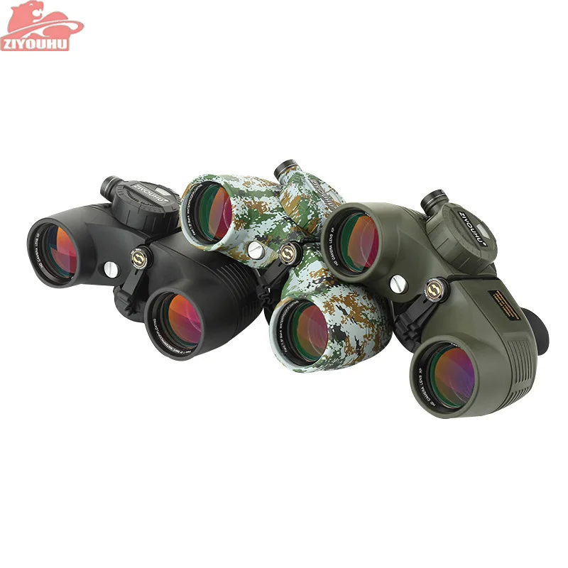 

ZIYOUHU 7X50 Powerful Military Binoculars Telescope Waterproof Nitrogen High-definition Rangefinder Adult Big Azimuth Compass