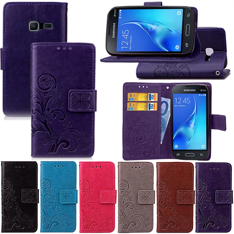 Роскошный кожаный чехол бумажник с откидной крышкой для Samsung Galaxy J1 Mini J105 J1Mini 2016 SM
