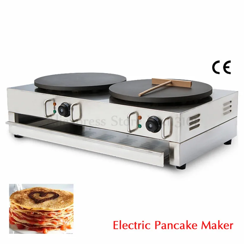 

Double Pans Electric Crepe Machine Pancake Maker Jianbing Pancake Okonomiya Snack Restaurant Kitchen Cooking Device 220V / 110V